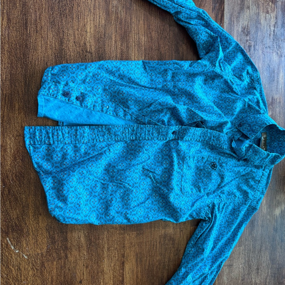 Ariat Vibrant Blue Patterned Shirt